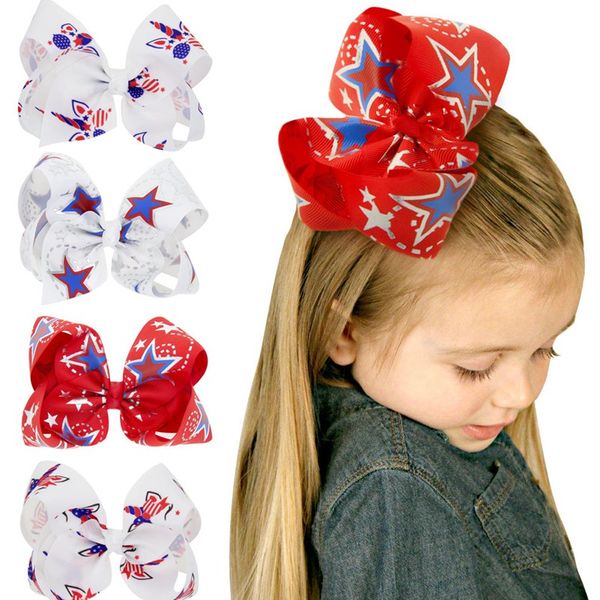 unicorn ribbon 4th of july hair bows clips baby girls kids 5" bowknots usa flag independence day hairgrip festival hairpins accessories, Slivery;white
unicorn ribbon 4th of july hair bows clips baby girls kids 5" bowknots usa flag independence day hairgrip festival hairpins accessories, Slivery;white