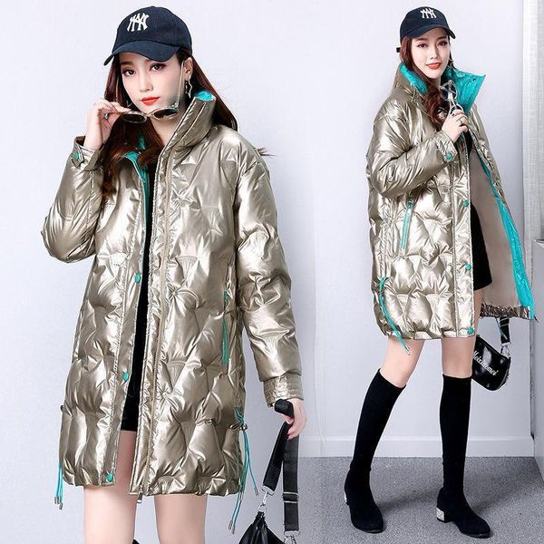 women's down & parkas 2021 autumn winter women thicken warm parka female bright loose stand collar cotton padded jacket lady casual sol, Black
women's down & parkas 2021 autumn winter women thicken warm parka female bright loose stand collar cotton padded jacket lady casual sol, Black