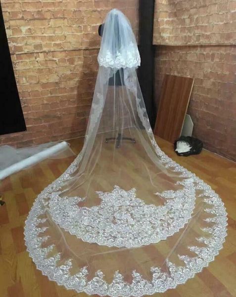 bridal veils arrival lace cathedral length royal train two-layer with combs applique blusher face wedding, Black
bridal veils arrival lace cathedral length royal train two-layer with combs applique blusher face wedding, Black