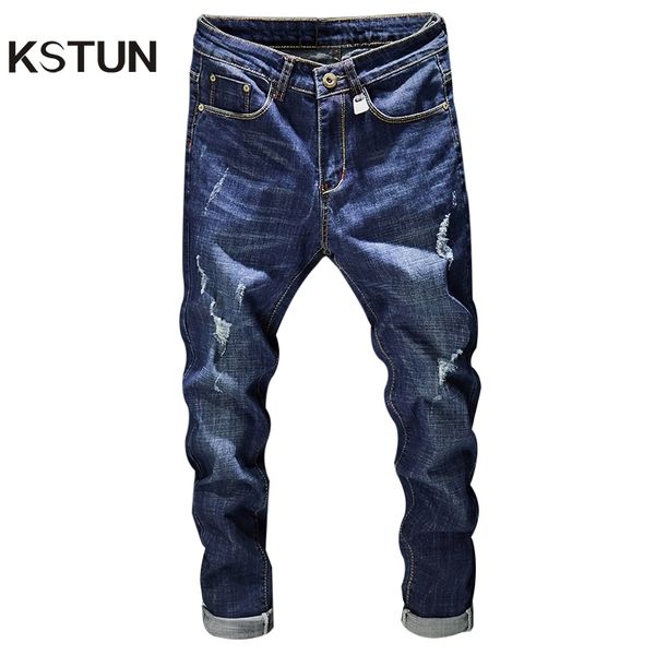 kstun ripped jeans men stretch dark blue slim fit fashion high street destroyed rip jeans man frayed hip hop casual denim pants 210320
kstun ripped jeans men stretch dark blue slim fit fashion high street destroyed rip jeans man frayed hip hop casual denim pants 210320