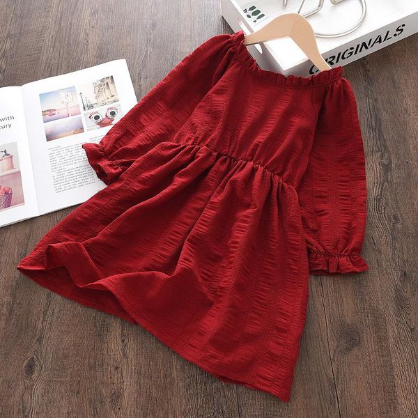 girl's dresses baby girls princess dress fall solid color children christmas cotton clothes toddler kid long sleeve casual clothing, Red;yellow
girl's dresses baby girls princess dress fall solid color children christmas cotton clothes toddler kid long sleeve casual clothing, Red;yellow