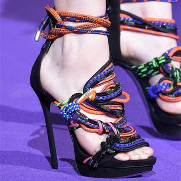 europe 2021 black mixed color stiletto heels open toe ladies summer sandals weave rope knot hollow out gladiator women
europe 2021 black mixed color stiletto heels open toe ladies summer sandals weave rope knot hollow out gladiator women