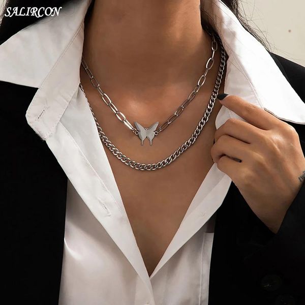 salircon goth stainless steel butterfly pendant necklace for women kpop silver color link chain necklaces punk choker jewelry
salircon goth stainless steel butterfly pendant necklace for women kpop silver color link chain necklaces punk choker jewelry