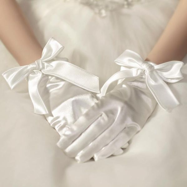 five fingers gloves women' elegant big bow white satin glove female spring summer vintage sunscreen driving r3395, Blue;gray
five fingers gloves women' elegant big bow white satin glove female spring summer vintage sunscreen driving r3395, Blue;gray