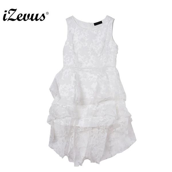 casual dresses izevus summer solid color allover floral o neck short sleeveless lace dress asymmetrical elegant female fashion tide, Black;gray
casual dresses izevus summer solid color allover floral o neck short sleeveless lace dress asymmetrical elegant female fashion tide, Black;gray