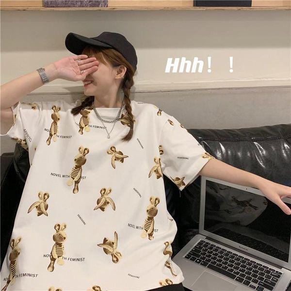 women's t-shirt female t shirt little bear kawaii streetwear women fashion creativity shirts short sleeve harajuku ropa mujer, White
women's t-shirt female t shirt little bear kawaii streetwear women fashion creativity shirts short sleeve harajuku ropa mujer, White