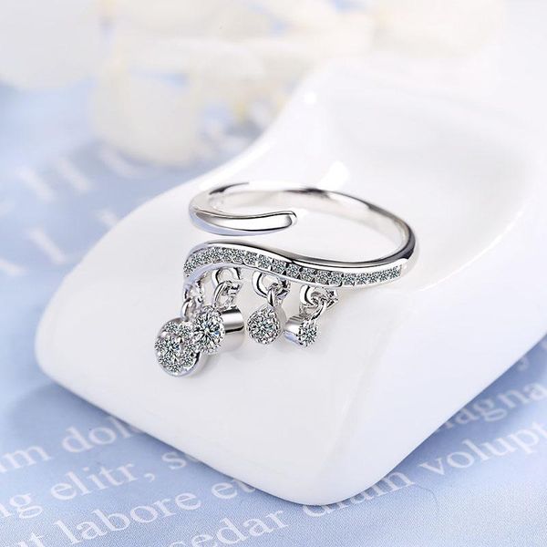 cluster rings yaologe 925 sterling silver ladies engagement luxury crystal tassel pendant twist design adjustable 2021, Golden;silver
cluster rings yaologe 925 sterling silver ladies engagement luxury crystal tassel pendant twist design adjustable 2021, Golden;silver