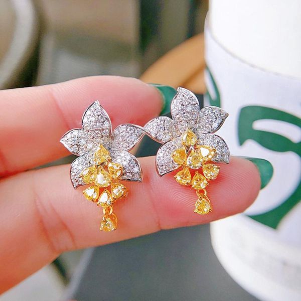 dangle & chandelier luxury yellow crystal zircon diamonds gemstones flower drop earrings for women white gold silver color fine jewelry ins
dangle & chandelier luxury yellow crystal zircon diamonds gemstones flower drop earrings for women white gold silver color fine jewelry ins