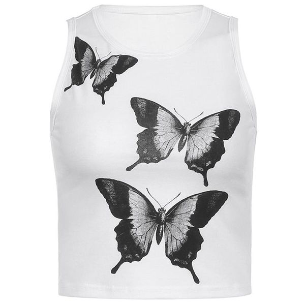 women's tanks & camis 066c women summer sleeveless o-neck crop tank harajuku irregular butterfly print slim vest shirts 90s vintage ski, White
women's tanks & camis 066c women summer sleeveless o-neck crop tank harajuku irregular butterfly print slim vest shirts 90s vintage ski, White