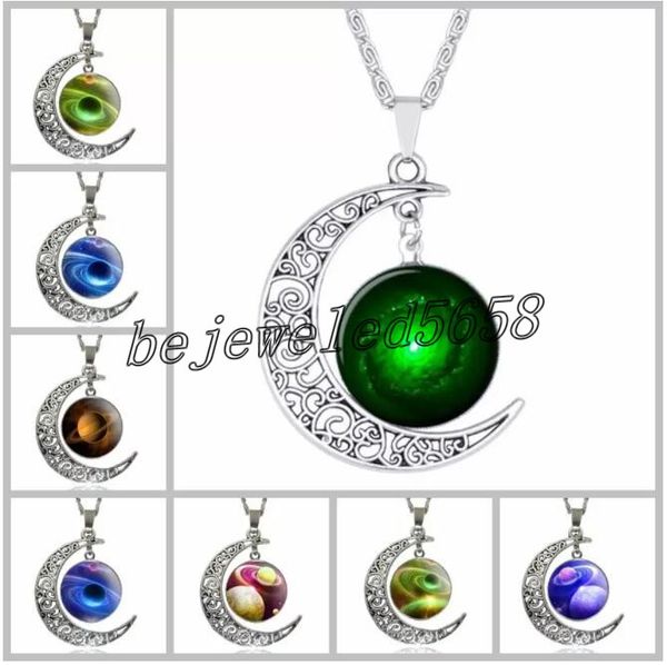 galaxy planet space starry pendant necklaces moon cabochons glass moonstone gemstone charms necklace for women's fashion jewelry, Silver
galaxy planet space starry pendant necklaces moon cabochons glass moonstone gemstone charms necklace for women's fashion jewelry, Silver