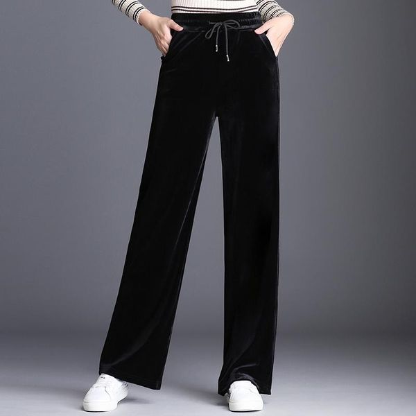 women's pants & capris 2021 winter women velvet wide leg female retro high waist plus size loose casual autumn straight sweatpants long, Black;white
women's pants & capris 2021 winter women velvet wide leg female retro high waist plus size loose casual autumn straight sweatpants long, Black;white