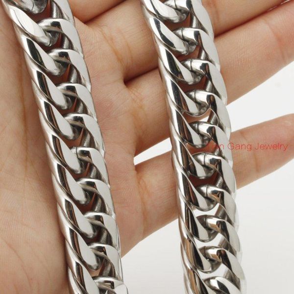 7"-40" heavy charm 316l stainless steel 20mm silver color cuban curb link chain mens boys necklace or bracelet cool jewelry chains
7"-40" heavy charm 316l stainless steel 20mm silver color cuban curb link chain mens boys necklace or bracelet cool jewelry chains