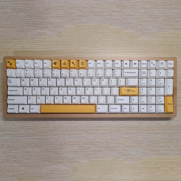 keyboards sample honey milk white yellow design keycaps for cherry mx gateron kailh switch mechanical keyboard profile pbt key caps
keyboards sample honey milk white yellow design keycaps for cherry mx gateron kailh switch mechanical keyboard profile pbt key caps