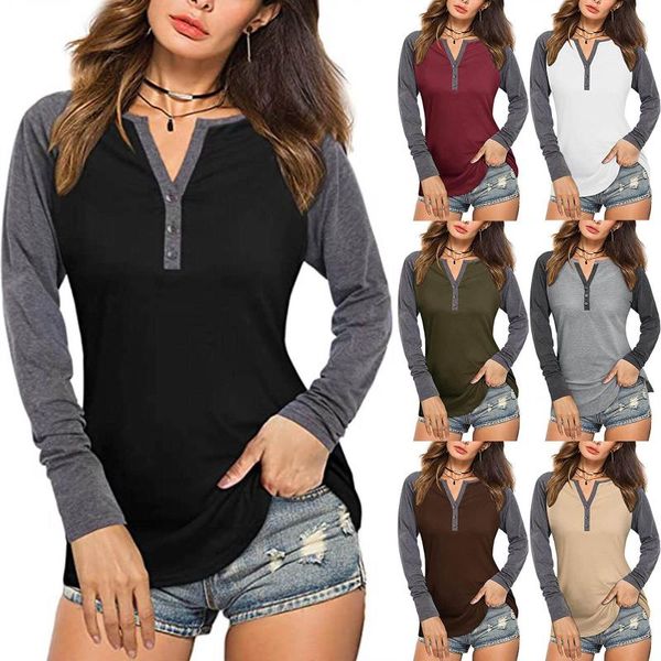 women's blouses & shirts elegant blouse womens v neck solid color patchwork long sleeve fold navel casual vintage shirt, White
women's blouses & shirts elegant blouse womens v neck solid color patchwork long sleeve fold navel casual vintage shirt, White