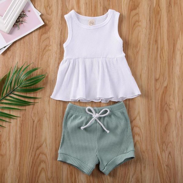 baby & children's 0-24m summer toddler born girls set sleeveless dress shirt pp bottoms shorts 2pcs ribbed outfit clothing sets, White
baby & children's 0-24m summer toddler born girls set sleeveless dress shirt pp bottoms shorts 2pcs ribbed outfit clothing sets, White