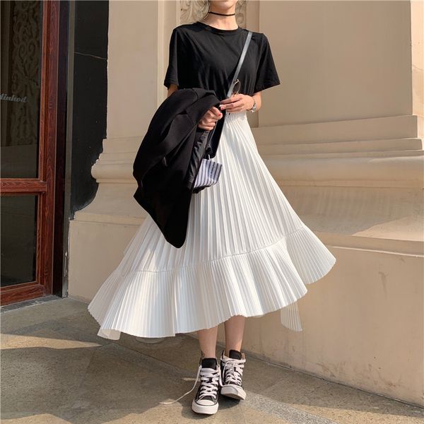 lanmrem solid color elastic high waist stitching ruffled irregular pleats woman skirt simple fashion 2021 autumn new tv518, Black
lanmrem solid color elastic high waist stitching ruffled irregular pleats woman skirt simple fashion 2021 autumn new tv518, Black