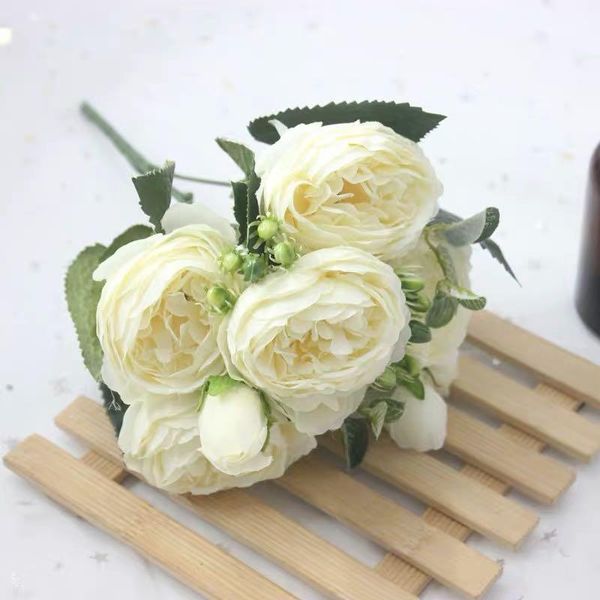 decorative flowers & wreaths 1 bouquet 9 heads artificial peony tea rose camellia silk fake flower flores for diy home garden wedding decora
decorative flowers & wreaths 1 bouquet 9 heads artificial peony tea rose camellia silk fake flower flores for diy home garden wedding decora