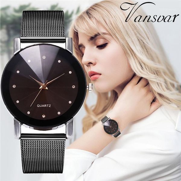 wristwatches vansvar women watches casual quartz wrist watch stainless steel mesh belt ladies relogio feminino female clock #l, Slivery;brown
wristwatches vansvar women watches casual quartz wrist watch stainless steel mesh belt ladies relogio feminino female clock #l, Slivery;brown