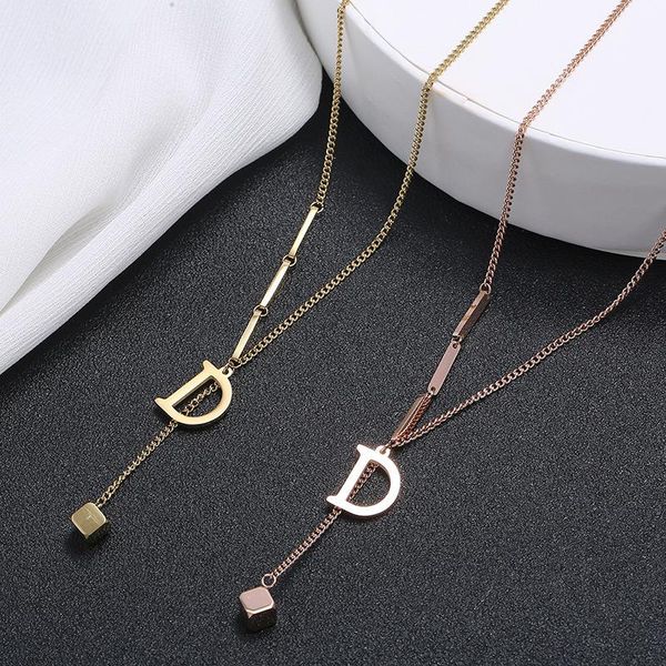 pendant necklaces meyrroyu stainless steel gold color letter d cube pandent for famale tassel choker 2021 fashion party gift jewelry, Silver
pendant necklaces meyrroyu stainless steel gold color letter d cube pandent for famale tassel choker 2021 fashion party gift jewelry, Silver