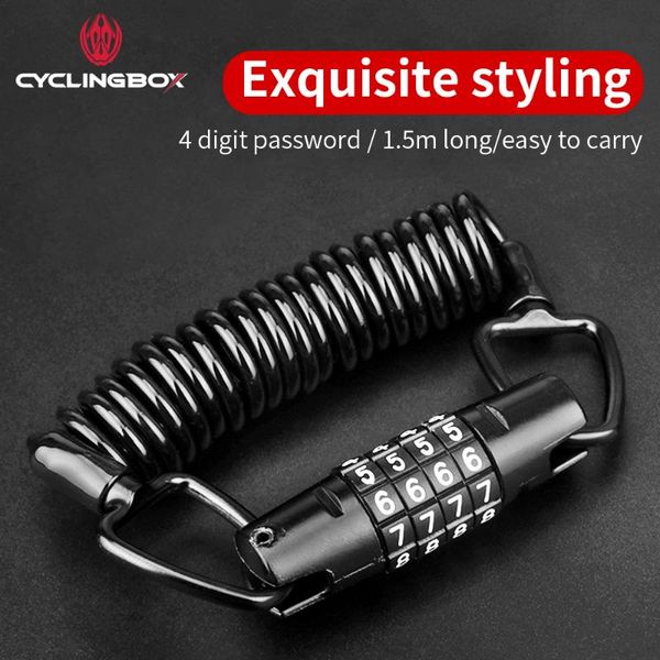 bike locks cyclingbox mini bicycle helmet lock anti-theft 1.5m steel cable cycling password security scooter mtb accessories
bike locks cyclingbox mini bicycle helmet lock anti-theft 1.5m steel cable cycling password security scooter mtb accessories