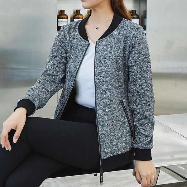women's jackets women 2021 spring autumn zipper solid color jacket female pockets long sleeve outerwear ladies casual plus size clothin, Black;brown
women's jackets women 2021 spring autumn zipper solid color jacket female pockets long sleeve outerwear ladies casual plus size clothin, Black;brown