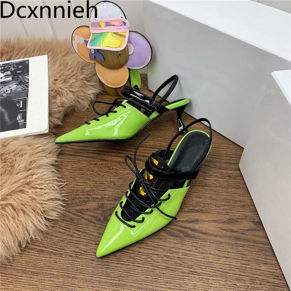 fruit green runway shoes women patent leather lace up designer female kitten heels party woman spring sandals dress, Black
fruit green runway shoes women patent leather lace up designer female kitten heels party woman spring sandals dress, Black