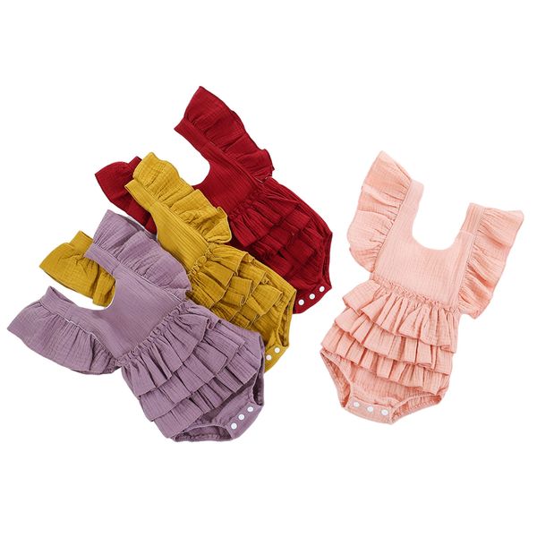 0-18m baby girls sweet solid color jumpsuits fashion summer ruffles fly sleeve backless bandage wrapped romper one piece, Blue
0-18m baby girls sweet solid color jumpsuits fashion summer ruffles fly sleeve backless bandage wrapped romper one piece, Blue