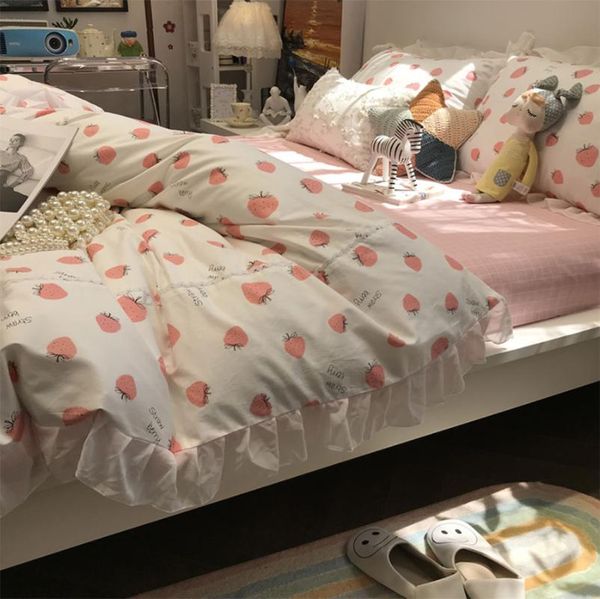 bedding sets cute sweet pink pastiral strawberry set,lovely cotton twin full king home textile bed sheet pillowcase quilt cover
bedding sets cute sweet pink pastiral strawberry set,lovely cotton twin full king home textile bed sheet pillowcase quilt cover