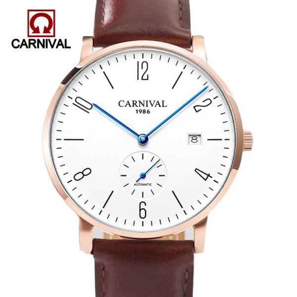 carnival brand automatic mechanical watches men completely stole business luminaire gold calk learn mode casual date clocks, Slivery;brown
carnival brand automatic mechanical watches men completely stole business luminaire gold calk learn mode casual date clocks, Slivery;brown