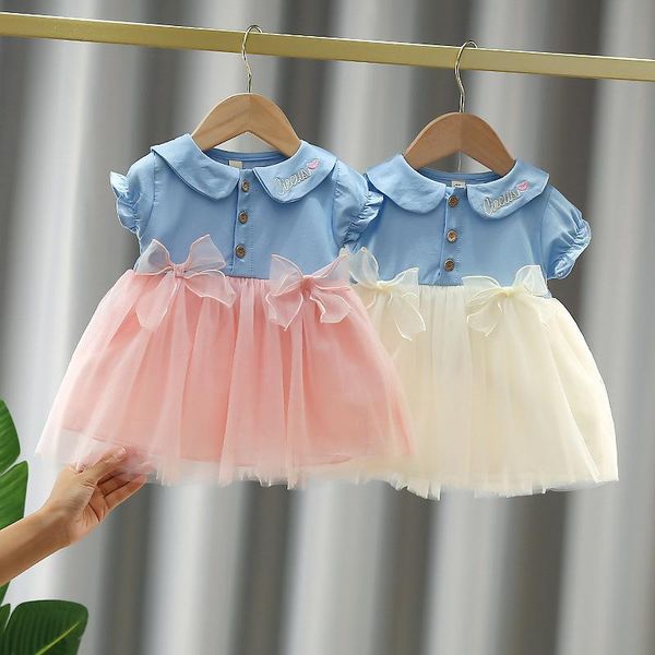 girl's dresses summer girl dress short sleeve mesh princess baby girls clothes pathwork bow vestidos infantil kids, Red;yellow
girl's dresses summer girl dress short sleeve mesh princess baby girls clothes pathwork bow vestidos infantil kids, Red;yellow