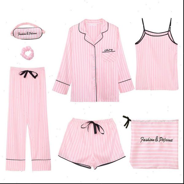 7 pieces pyjama set spring womens sleepwears summer pajamas sets sleep suits soft sweet cute nightwear home clothes, Black;red
7 pieces pyjama set spring womens sleepwears summer pajamas sets sleep suits soft sweet cute nightwear home clothes, Black;red