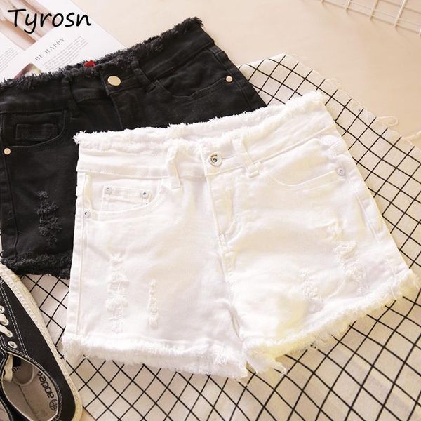 women's shorts women denim holes fur-lined retro sweet designed stylish high waist ripped leisure korean style harajuku plus size, White;black
women's shorts women denim holes fur-lined retro sweet designed stylish high waist ripped leisure korean style harajuku plus size, White;black