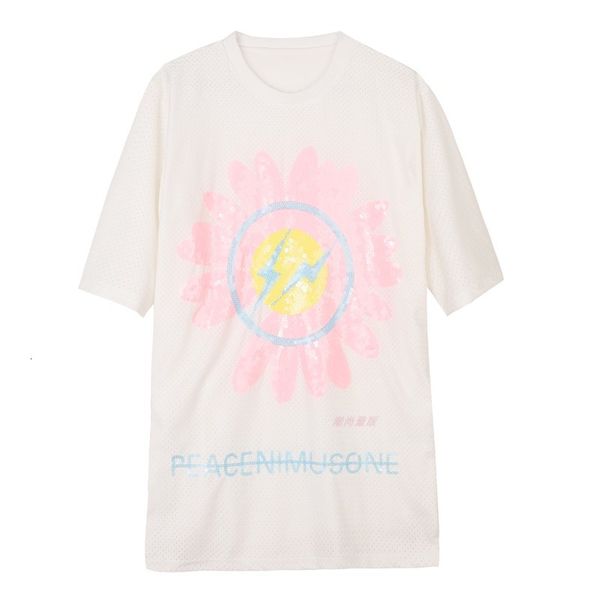 tee sweet floral daisy women sequined t-shirts europe preppy fashion summer long style mesh dress, White
tee sweet floral daisy women sequined t-shirts europe preppy fashion summer long style mesh dress, White