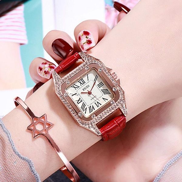 wristwatches luxurious women zircon watch starry square dial bracelet watches set ladies leather band quartz wristwatch female clock, Slivery;brown
wristwatches luxurious women zircon watch starry square dial bracelet watches set ladies leather band quartz wristwatch female clock, Slivery;brown