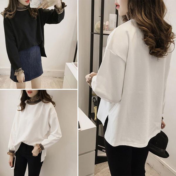 women's hoodies & sweatshirts ruffled long sleeve white blouse shirt female plus size pullover women 2021 fashion in style, Black
women's hoodies & sweatshirts ruffled long sleeve white blouse shirt female plus size pullover women 2021 fashion in style, Black
