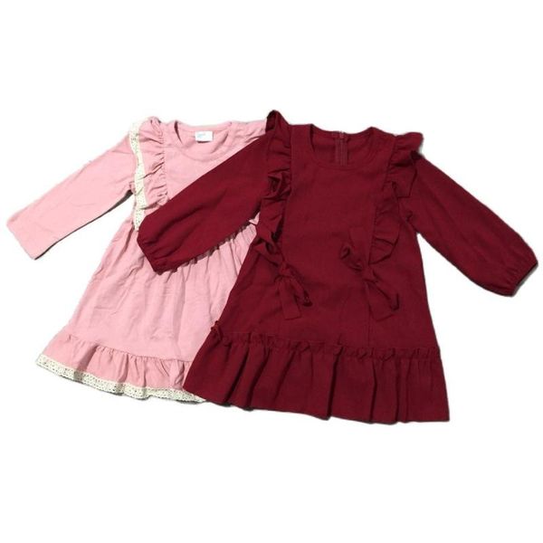 girl's dresses girlymax fall/winter wine burgundy dusty pink baby girls chlidren clothes solid color dress ruffles knee length kids clo, Red;yellow
girl's dresses girlymax fall/winter wine burgundy dusty pink baby girls chlidren clothes solid color dress ruffles knee length kids clo, Red;yellow
