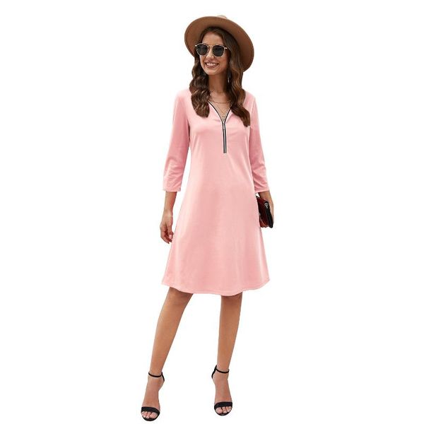 casual dresses donsignet fashion women's dress summer v-neck pullover solid color zipper three-quarter sleeve high waist loose, Black;gray
casual dresses donsignet fashion women's dress summer v-neck pullover solid color zipper three-quarter sleeve high waist loose, Black;gray