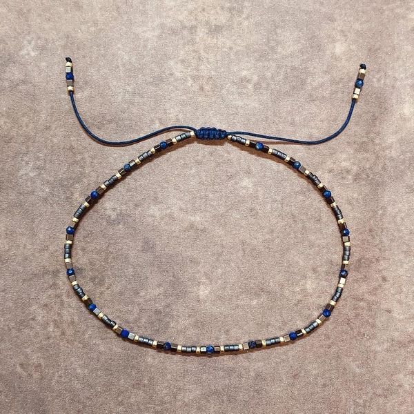 beaded, strands vikiko japan very thin foot rope, natural gem lapis lazuli, the same anklet for girls' girlfriends, Black
beaded, strands vikiko japan very thin foot rope, natural gem lapis lazuli, the same anklet for girls' girlfriends, Black