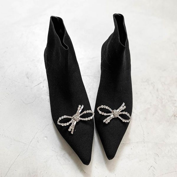boots deat 2021 autumn and winter fashion casual skinny socks pointed high heels rhinestone bow elastic short women sg755, Black
boots deat 2021 autumn and winter fashion casual skinny socks pointed high heels rhinestone bow elastic short women sg755, Black