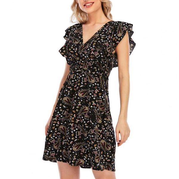 casual dresses women's flower dress deep v-neck high waist bodycon summer short sleeve ruffle for women robe ete, Black;gray
casual dresses women's flower dress deep v-neck high waist bodycon summer short sleeve ruffle for women robe ete, Black;gray