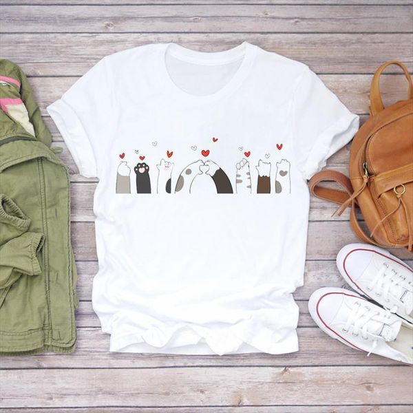 cat love valentine cartoon women t shirt 90s style cute print womens graphic ladies female tee, White
cat love valentine cartoon women t shirt 90s style cute print womens graphic ladies female tee, White