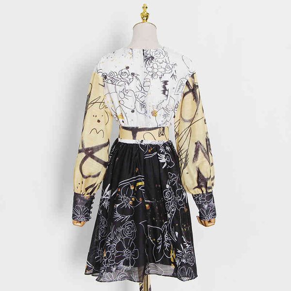 dresses print hit color for v neck lantern long sleeve high waist sashes vintage mini es female spring, Black;gray
dresses print hit color for v neck lantern long sleeve high waist sashes vintage mini es female spring, Black;gray