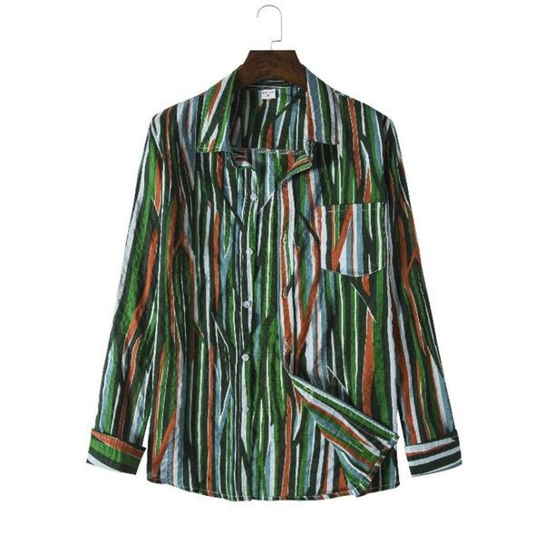 #6949 casual vintage vertical striped shirts for men lapel collar cotton linen men's shirt long sleeve thin loose, White;black
#6949 casual vintage vertical striped shirts for men lapel collar cotton linen men's shirt long sleeve thin loose, White;black
