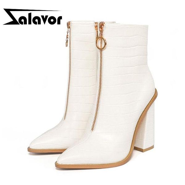 boots zalavor square heel women ankle leather print pattern zipper shoes winter pointed toe mujer footwear size 35-43, Black
boots zalavor square heel women ankle leather print pattern zipper shoes winter pointed toe mujer footwear size 35-43, Black