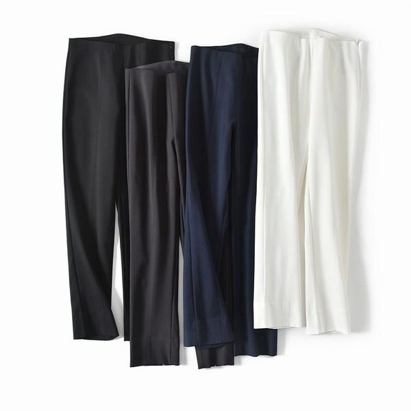 women's pencil pants zipper high waist four colors 2021 ankle-length trousers & capris, Black;white
women's pencil pants zipper high waist four colors 2021 ankle-length trousers & capris, Black;white