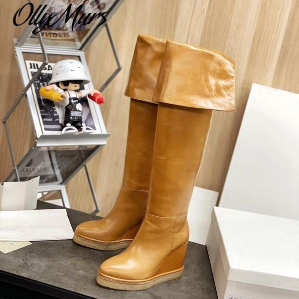 boots ollymurs shoes women genuine leather thigh high woman pointed toes wedges rome style, Black
boots ollymurs shoes women genuine leather thigh high woman pointed toes wedges rome style, Black