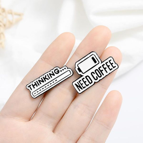 pins, brooches need coffee and thinking white letter of the alphabet enamel pins jewelry badge denim shirt lapel pin for office staff gift, Gray
pins, brooches need coffee and thinking white letter of the alphabet enamel pins jewelry badge denim shirt lapel pin for office staff gift, Gray