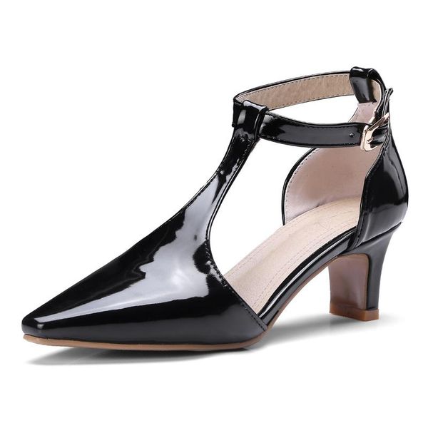women's summer fashion pointed stiletto with buckle 40-48 yards hollow sandals 18418, Black
women's summer fashion pointed stiletto with buckle 40-48 yards hollow sandals 18418, Black