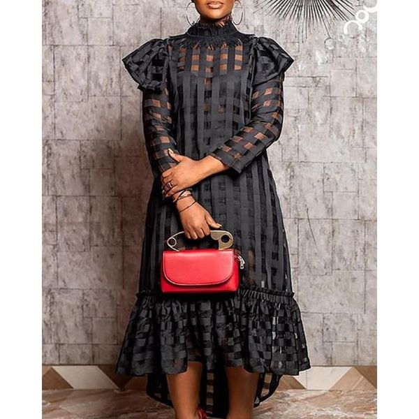 casual dresses plus size long sleeve black dress 2021 fashion high waist see through loose pullover hollow out women party club, Black;gray
casual dresses plus size long sleeve black dress 2021 fashion high waist see through loose pullover hollow out women party club, Black;gray