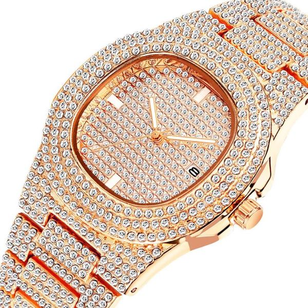 wristwatches relogio masculino iced out watch men gold hip hop diamond mens watches quartz date male wristwatch reloj hombr, Slivery;brown
wristwatches relogio masculino iced out watch men gold hip hop diamond mens watches quartz date male wristwatch reloj hombr, Slivery;brown